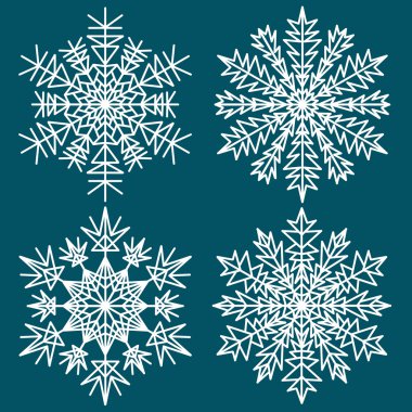 Dekoratif soyut kar tanesi.