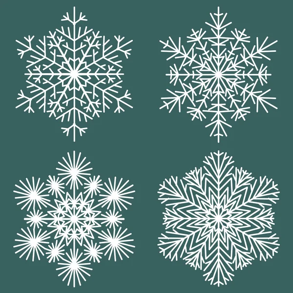 Decoratieve abstracte sneeuwvlok. — Stockvector