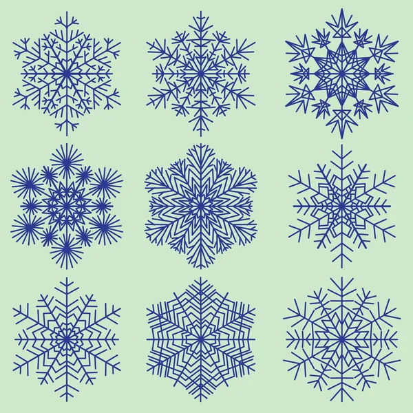 Decoratieve abstracte sneeuwvlok. — Stockvector