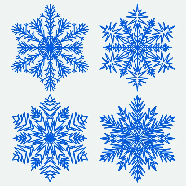 Decoratieve abstracte sneeuwvlok. — Stockvector