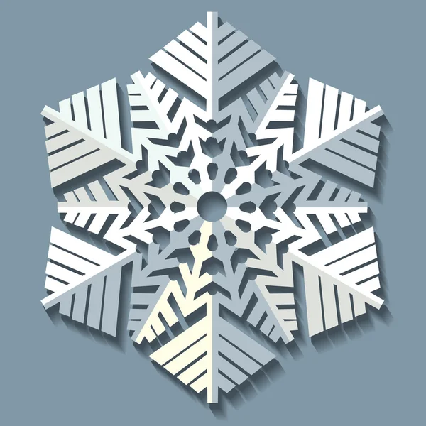 Dekorative abstrakte Schneeflocke. — Stockvektor