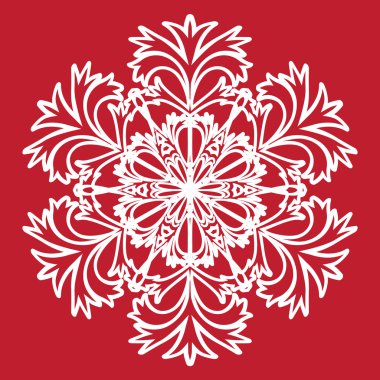 Dekoratif soyut kar tanesi.