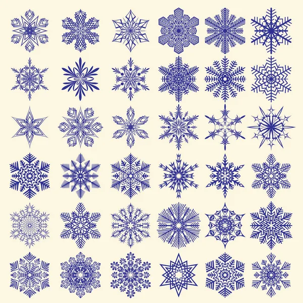 Decoratieve abstracte sneeuwvlok. — Stockvector