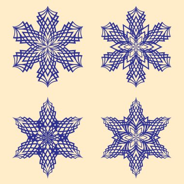 Dekoratif soyut kar tanesi.