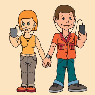 Genç adam ve kadın izole edilmiş. Bir randevuda. Birbirinize dikkat etmeyin..