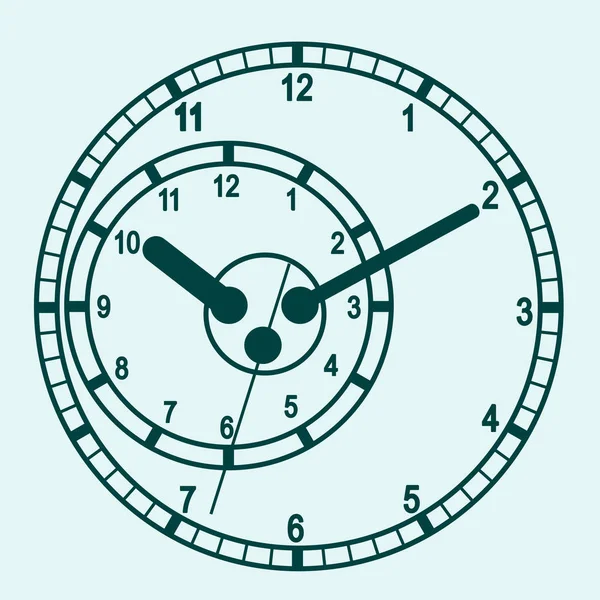 Reloj icono plano. Concepto del tiempo mundial . — Archivo Imágenes Vectoriales