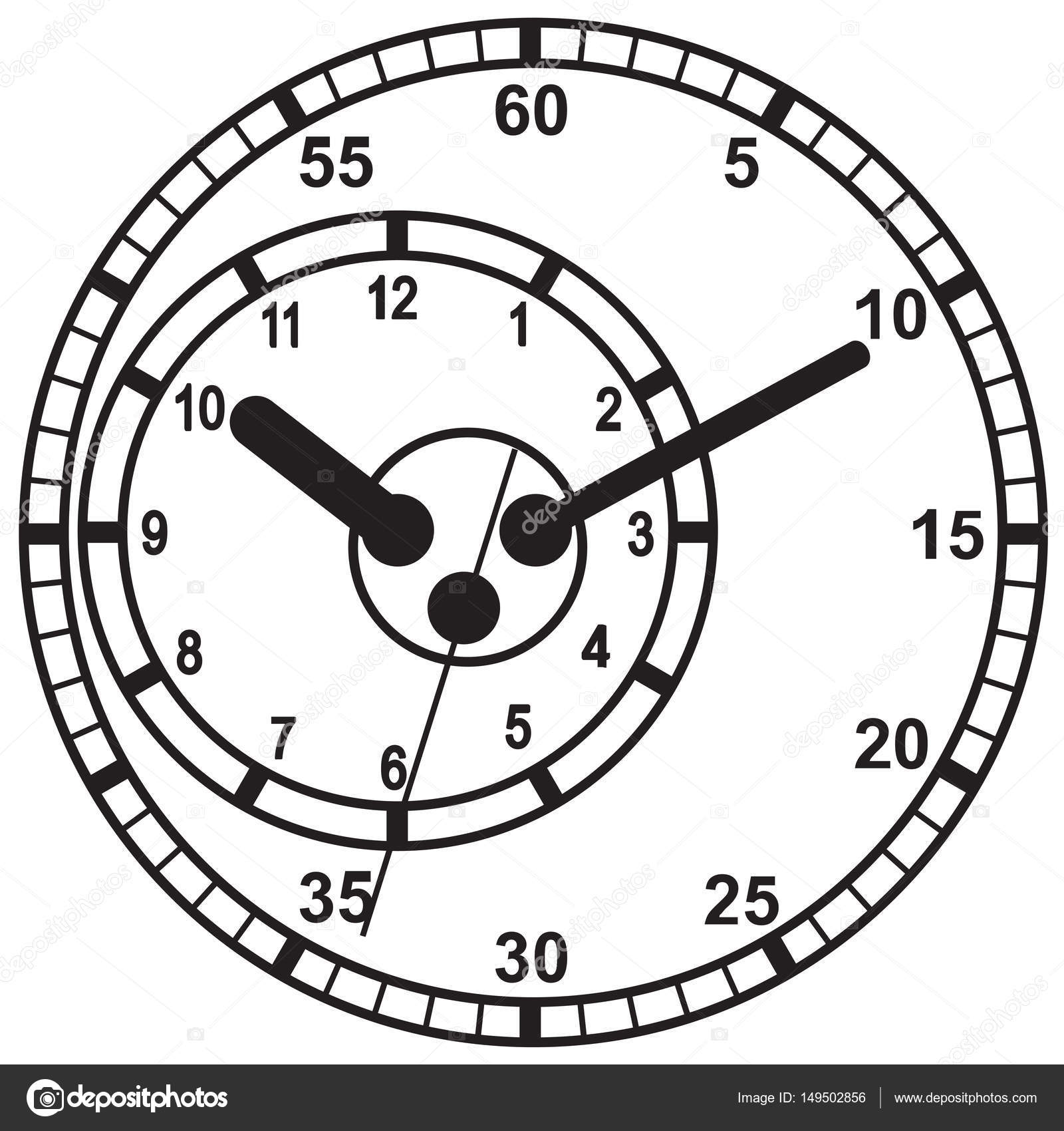 Clock Flat Icon World Time Concept Stock Vector C Gray1311
