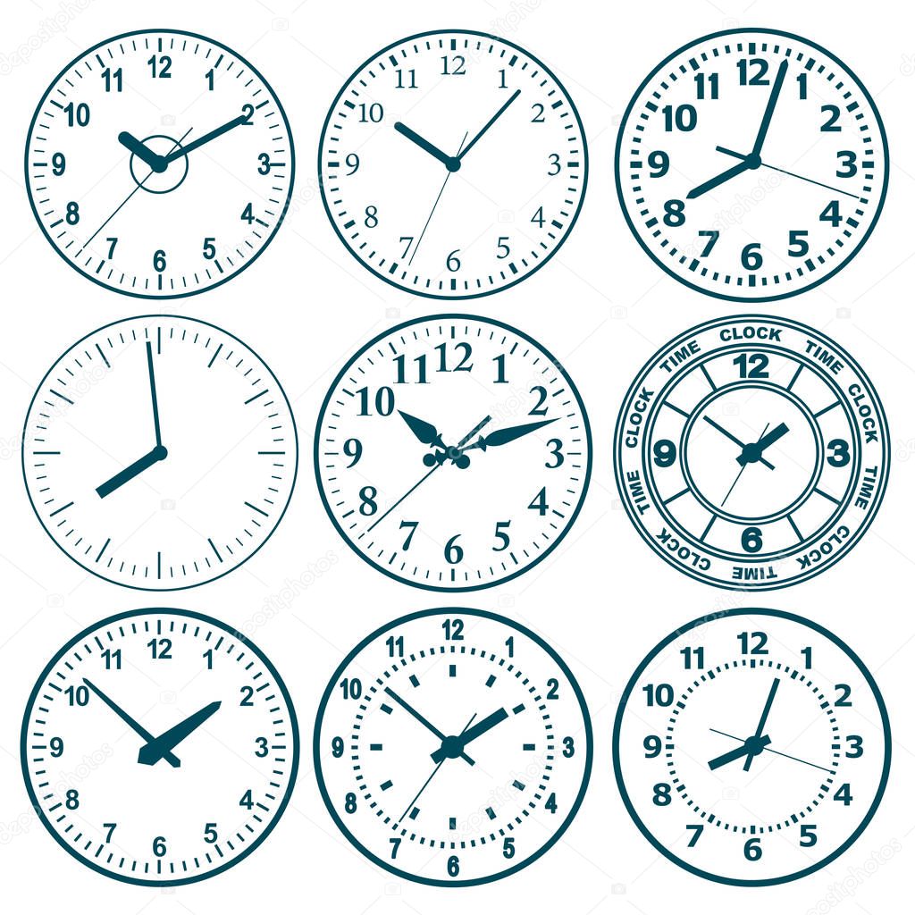 Clock flat icon. World time concept.