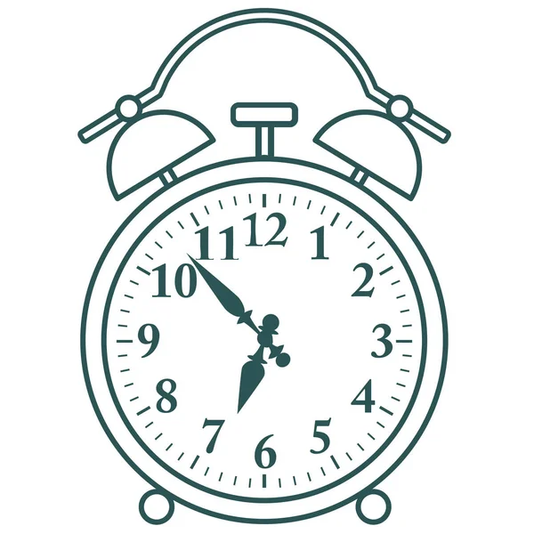 Alarm clock. An emergency wake-up device at a precisely designated time. — Stock Vector