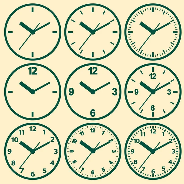 Relógio ícone plano. Conceito de hora mundial . — Vetor de Stock