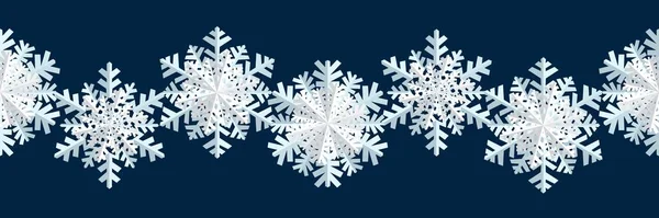 Winter seamless background with snowflakes. Winter holiday and Christmas background. — Stock Vector