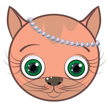 Küçük kız küçük bir hayvan. Tatlı ve savunmasız, güzel ve çekici, duruyor ve bakıyor. Vektör illüstrasyonu.