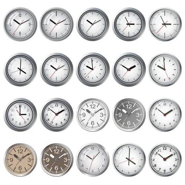 Icône horloge. Concept du temps du monde. Contexte commercial — Image vectorielle