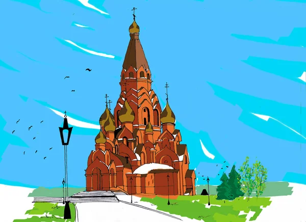 Cattedrale di Lesosibirsk. Siberia — Foto Stock