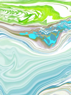 Yaratıcı renkli sıvı el çizilmiş boyama