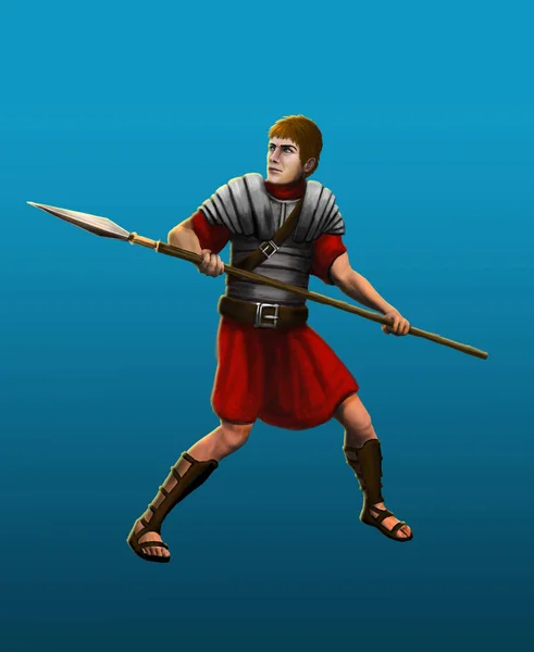 Starożytne rzymskie spearman — Zdjęcie stockowe