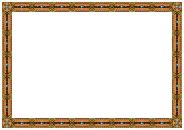 Oyma süsler ile zarif ahşap çerçeve 