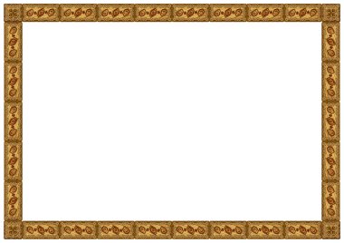 Oyma süsler ile zarif ahşap çerçeve 