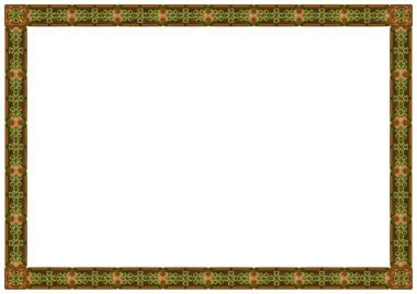 Oyma süsler ile zarif ahşap çerçeve 