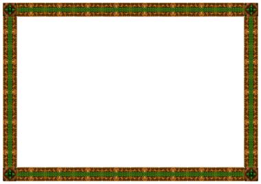 Oyma süsler ile zarif ahşap çerçeve 