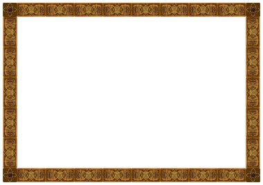 Oyma süsler ile zarif ahşap çerçeve 