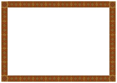 Oyma süsler ile zarif ahşap çerçeve 