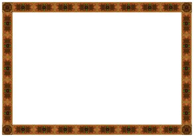 Oyma süsler ile zarif ahşap çerçeve 