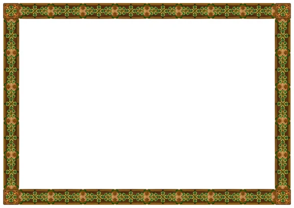 Oyma süsler ile zarif ahşap çerçeve 