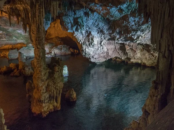 Dentro Cueva Nettuno Cerdeña — Foto de Stock