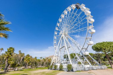 Dönme dolap denizin önünde.