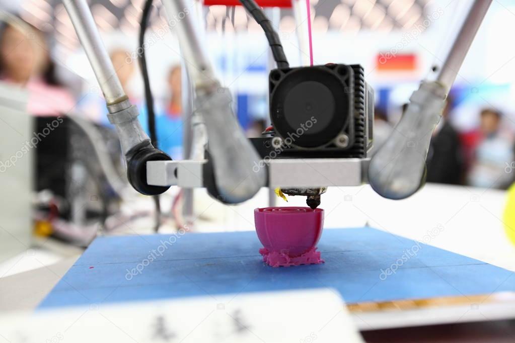 3D print model scene, high-tech manufacturing