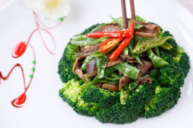 Sebze tabağı, yemek Çinliler