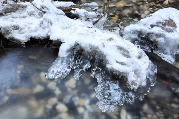 Buz dere akan hatları — Stok fotoğraf