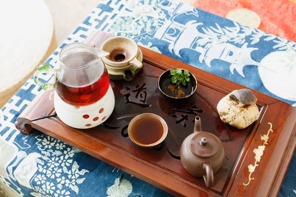 I cinesi bevono tè stile vita, natura morta — Foto Stock