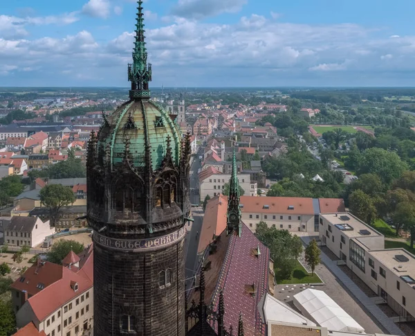 Castle Church (Schlosskirche) in Lutherstadt Wittenberg — Stockfoto