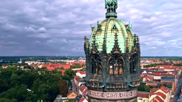 Castle Church (Schlosskirche) in Lutherstadt Wittenberg — Stock videók