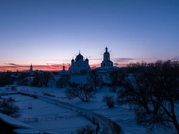 Stunning Luchtfoto Bogolyubsky Orthodoxe Klooster Bogoljoebovo Vladimir Oblast Rusland Gemaakt — Stockfoto
