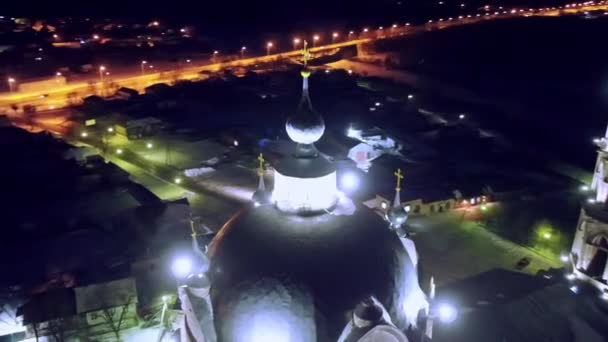 鸟瞰在大教堂在 Gus Zhelezny 梁赞州 俄罗斯 用无人机制造 — 图库视频影像
