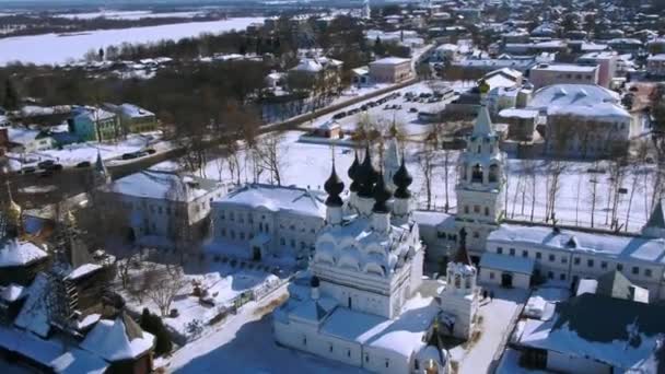 Luchtfoto Van Stad Van Moerom Rusland Gemaakt Met Drone — Stockvideo