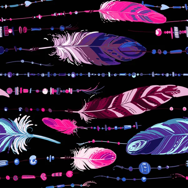 Modèle de plumes ethniques . — Image vectorielle