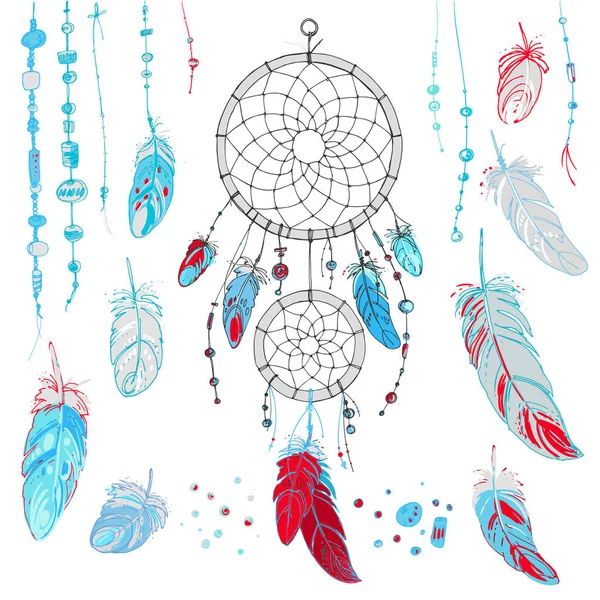 Native american indian dream catcher — Stock vektor