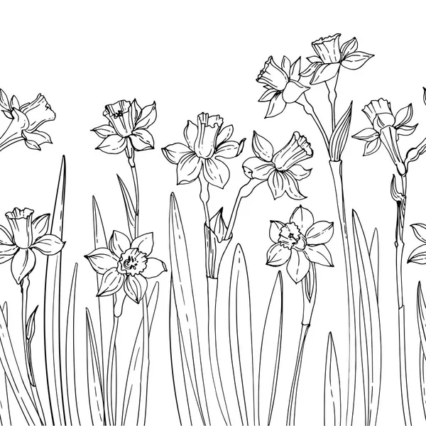 Piękne kwiaty rysowane ręcznie — Wektor stockowy