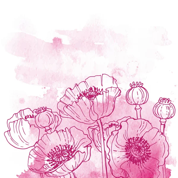 Красивые ручные цветы — стоковый вектор