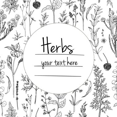 metin için yer ile çizilmiş otlar