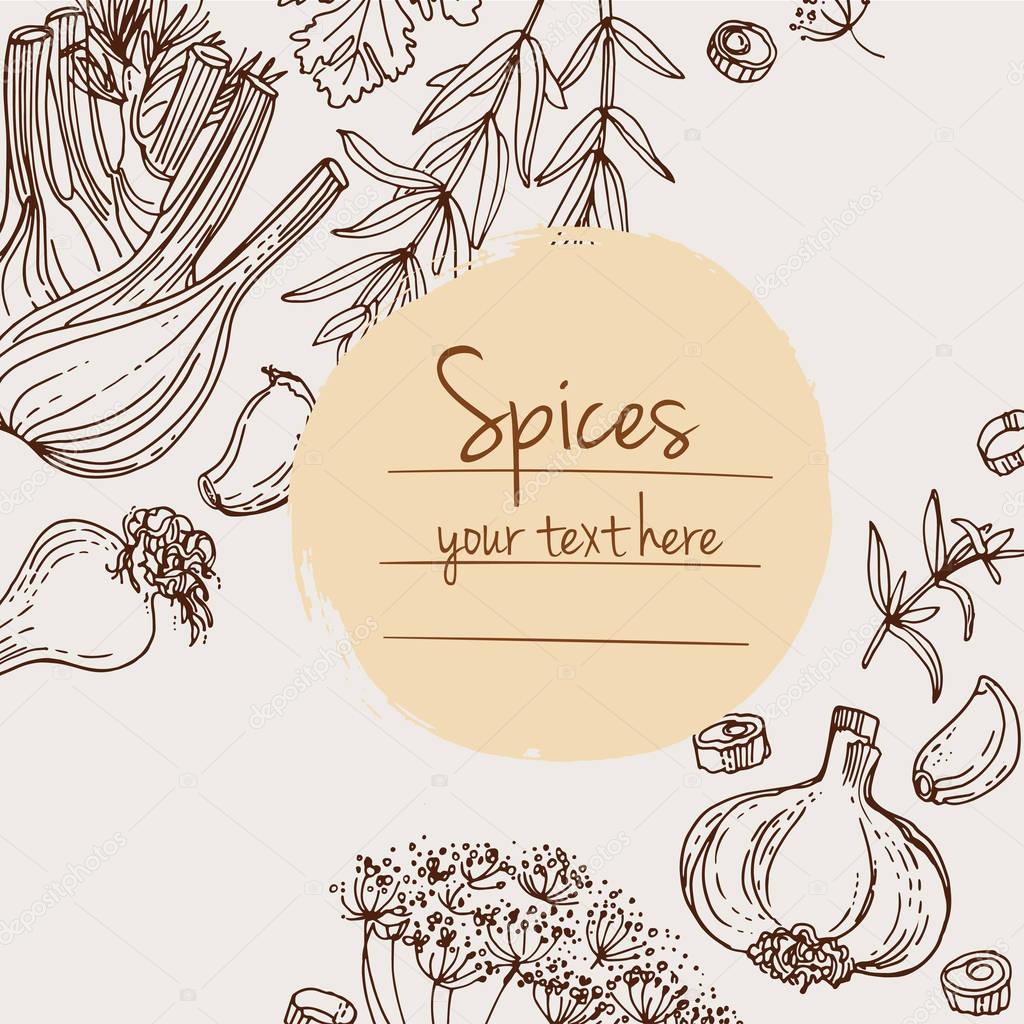 spices card template