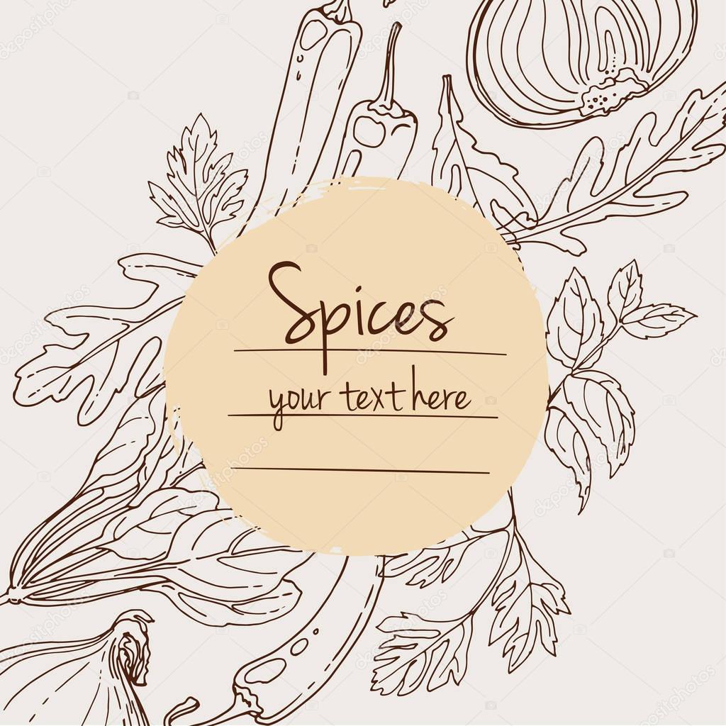 spices card template