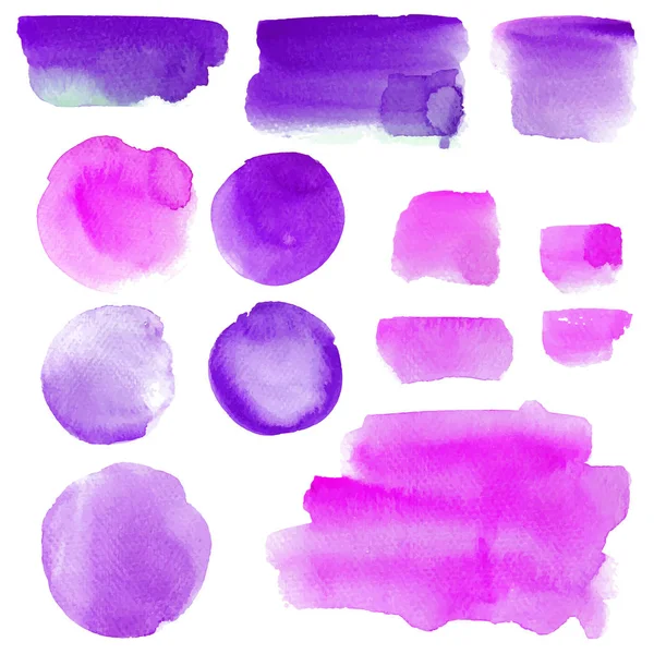 Aquarela blots conjunto — Vetor de Stock