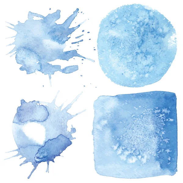 Aquarela blots conjunto — Vetor de Stock