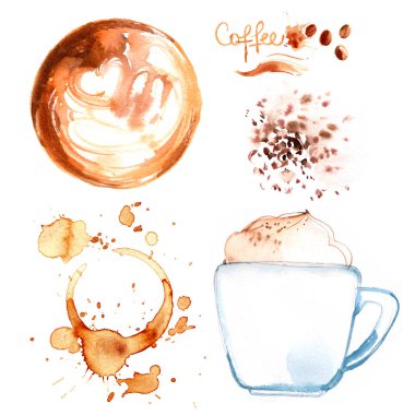 Noel süsler dallar üzerinden beyaz zemin üzerine suluboya ile boyalı. Ağaçların dalları. Holly ile kırmızı meyveler dal.