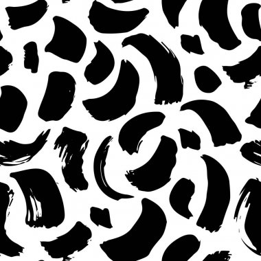 Siyah mürekkeple çizilmiş desen 